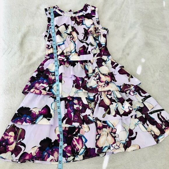 NWOT Banana Republic Sleeveless Lavender Floral Tier Dress - Picture 11 of 13